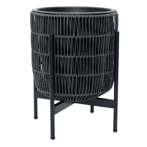 Lillepott WICKER alusega 38x38xH49cm, must Lillepotid ja lillekastid G09-100 Lillepotid ja lillekastid