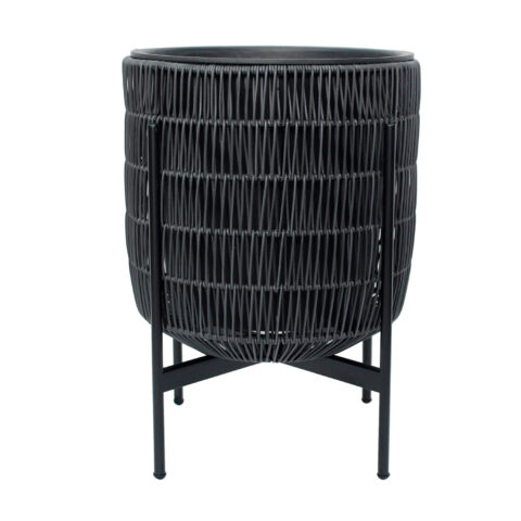 Lillepott WICKER alusega 30x30xH38cm, must Lillepotid ja lillekastid G09-100 Lillepotid ja lillekastid