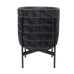 Lillepott WICKER alusega 30x30xH38cm, must Lillepotid ja lillekastid G09-100 Lillepotid ja lillekastid