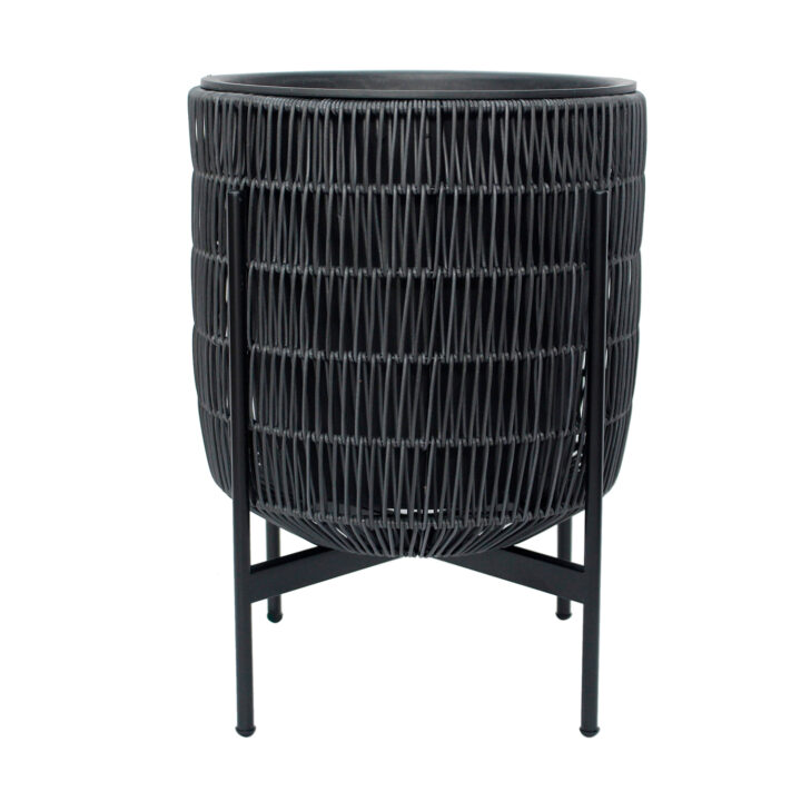 Lillepott WICKER alusega 30x30xH38cm, must Lillepotid ja lillekastid G09-100 Lillepotid ja lillekastid