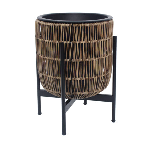 Lillepott WICKER alusega 30x30xH38cm, helepruun Lillepotid ja lillekastid G09-100 Lillepotid ja lillekastid