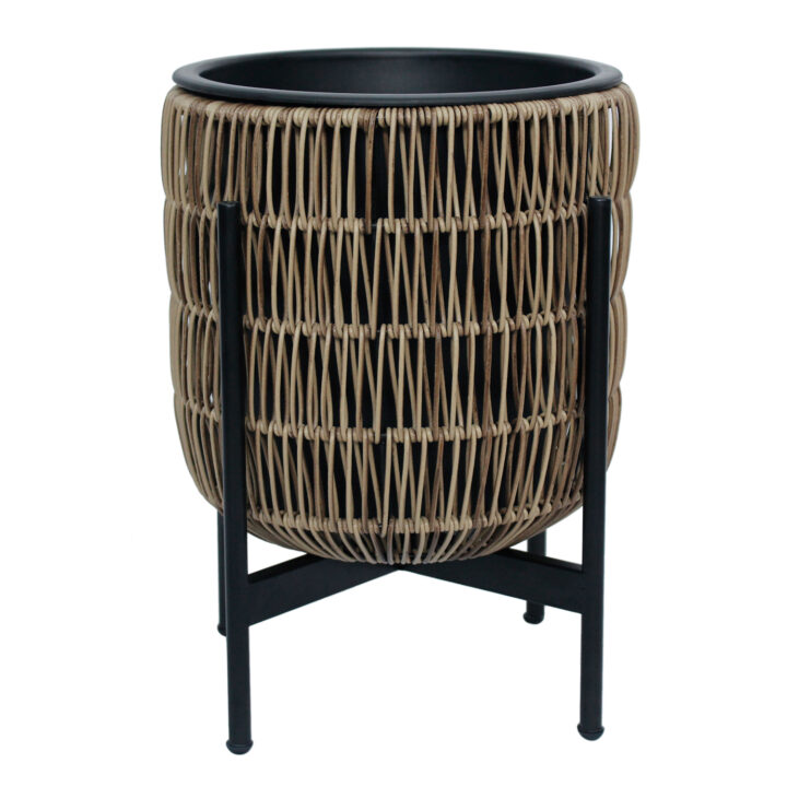 Lillepott WICKER alusega 30x30xH38cm, helepruun Lillepotid ja lillekastid G09-100 Lillepotid ja lillekastid
