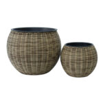 Lillepott WICKER D26xH22cm, helepruun Lillepotid ja lillekastid G09-100 Lillepotid ja lillekastid