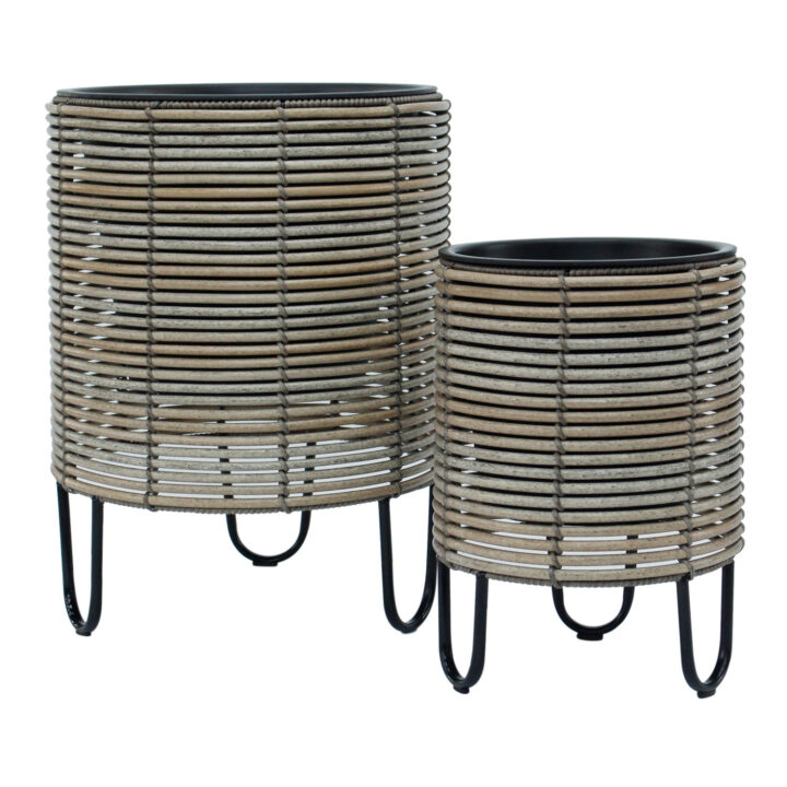 Lillepott WICKER D25xH35cm, beežikashall Lillepotid ja lillekastid G09-100 Lillepotid ja lillekastid