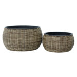 Lillepott WICKER D37xH19cm, helepruun Lillepotid ja lillekastid G09-100 Lillepotid ja lillekastid