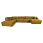Nurgadiivan FORTE U-kujuline VN 374×242/162xH76cm, pruunikaskollane Diivanid