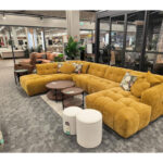 Nurgadiivan FORTE U-kujuline VN 374×242/162xH76cm, pruunikaskollane Diivanid