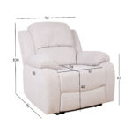 Tugitool FELICIA elektriline recliner 92x93xH100cm, loodusvalge Elutoamööbel