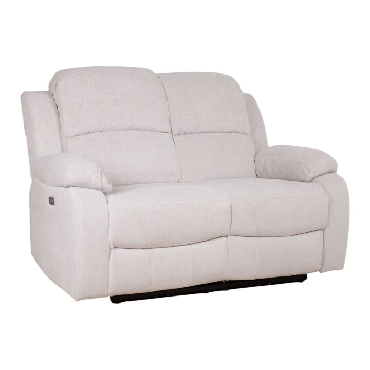 Diivan FELICIA 2-kohaline elektriline recliner 150x96xH100cm, loodusvalge Diivanid