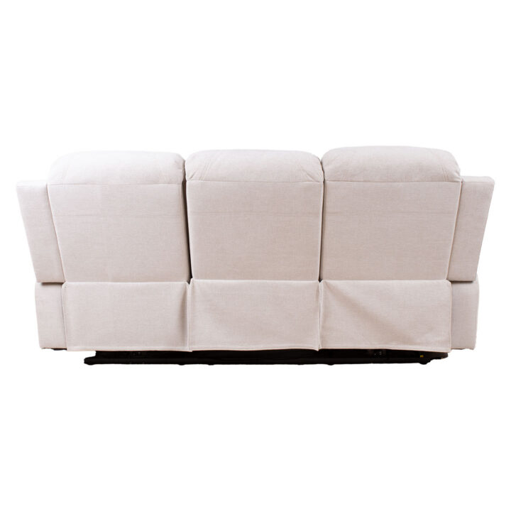 Diivan FELICIA 3-kohaline elektriline recliner 208x96xH100cm, loodusvalge Diivanid