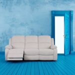 Diivan FELICIA 3-kohaline elektriline recliner 208x96xH100cm, loodusvalge Diivanid