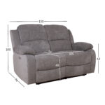 Diivan FELICIA 2-kohaline elektriline recliner 150x96xH100cm, hall Diivanid