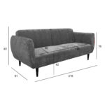Diivanvoodi HERMES 3-kohaline 216x91xH83cm, hall Diivanid Diivanid