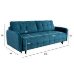 Diivanvoodi SARITA 3-kohaline 212x94xH85cm, roheline Diivanid Diivanid