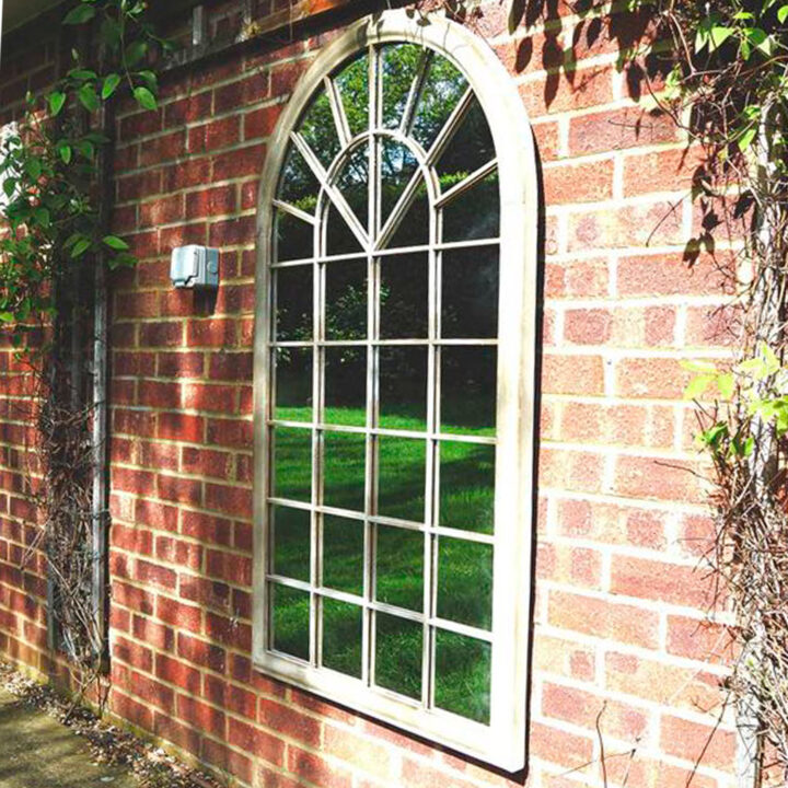 Peegel SECRET GARDEN 75x4xH131cm, antiikvalge metallraam Aiapeeglid Aiapeeglid