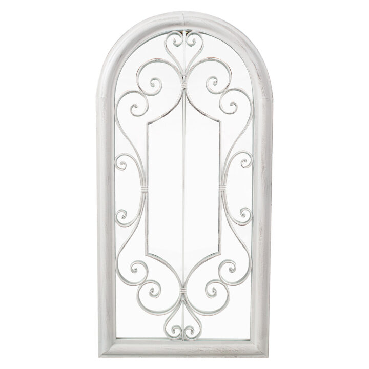 Peegel SECRET GARDEN 49x4xH96,5cm, antiikvalge metallraam Aiapeeglid Aiapeeglid