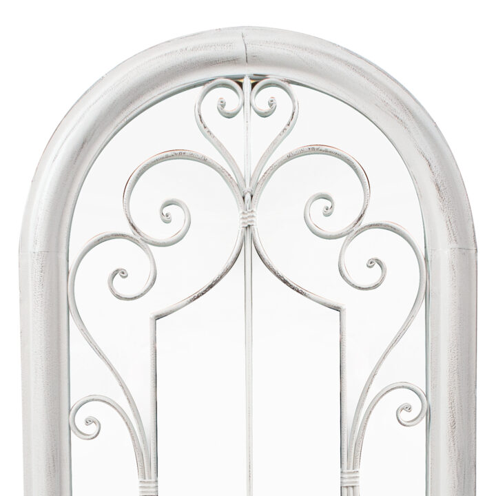 Peegel SECRET GARDEN 49x4xH96,5cm, antiikvalge metallraam Aiapeeglid Aiapeeglid