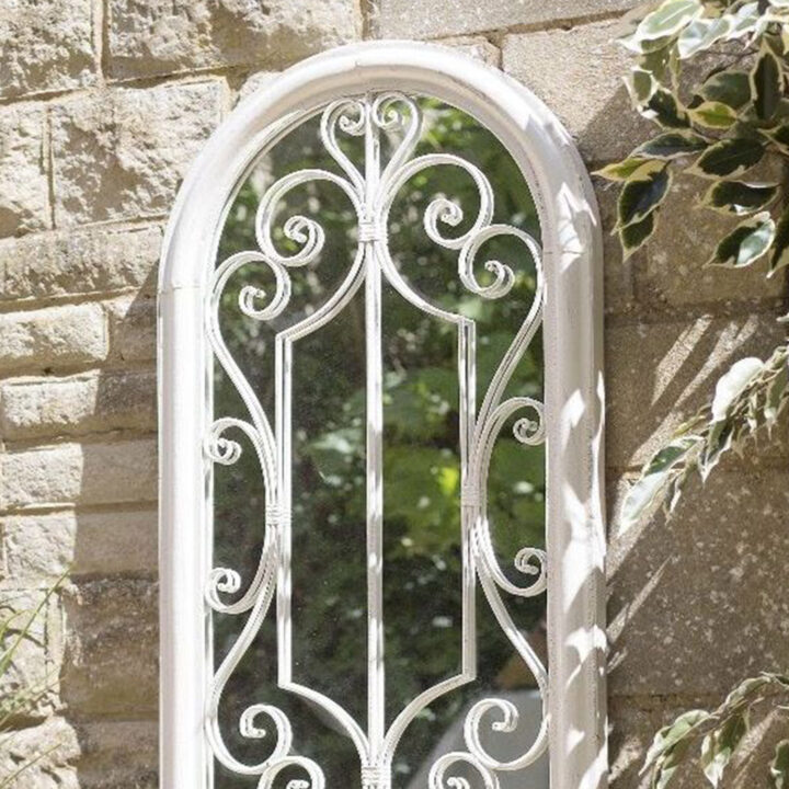 Peegel SECRET GARDEN 49x4xH96,5cm, antiikvalge metallraam Aiapeeglid Aiapeeglid