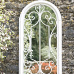 Peegel SECRET GARDEN 49x4xH96,5cm, antiikvalge metallraam Aiapeeglid Aiapeeglid