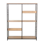 Riiul DIMITRA 100x30xH124cm, rustik/must Elutoamööbel