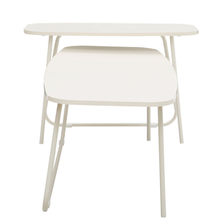 Diivanilaud DUO 2tk 120x48xH40cm, 75x40xH48cm, hele puit/beež Elutoamööbel