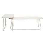 Diivanilaud DUO 2tk 120x48xH40cm, 75x40xH48cm, hele puit/beež Elutoamööbel
