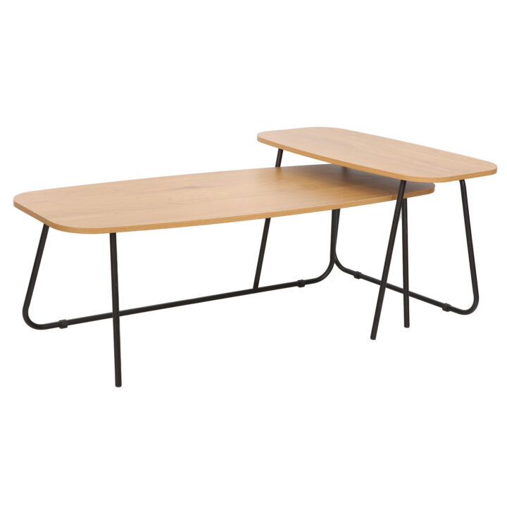 Diivanilaud DUO 2tk 120x48xH40cm, 75x40xH48cm, saar/must Elutoamööbel