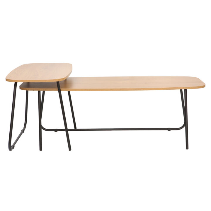Diivanilaud DUO 2tk 120x48xH40cm, 75x40xH48cm, saar/must Elutoamööbel