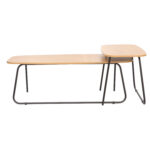 Diivanilaud DUO 2tk 120x48xH40cm, 75x40xH48cm, saar/must Elutoamööbel