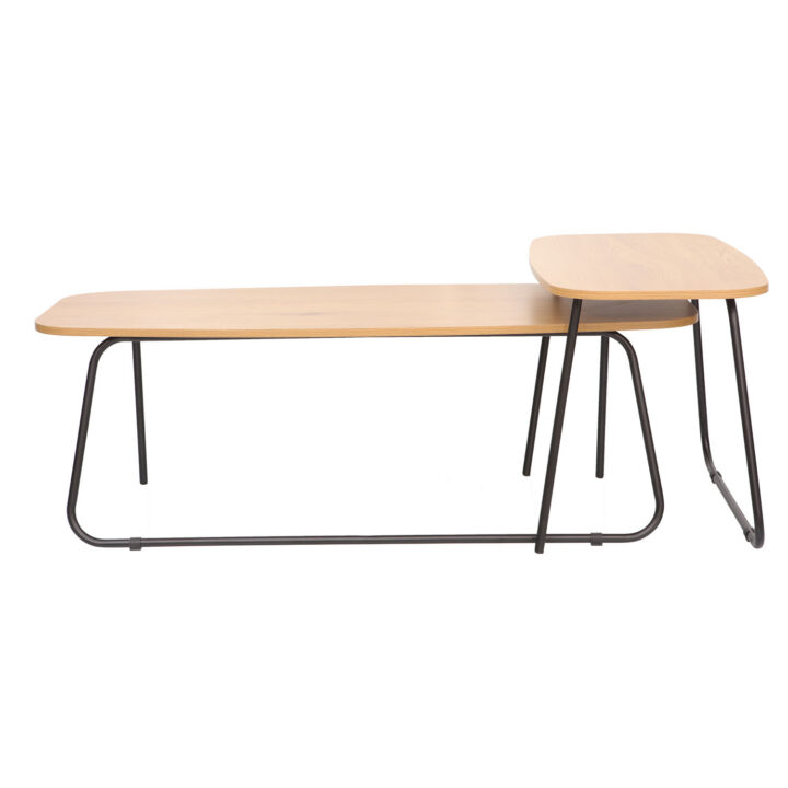 Diivanilaud DUO 2tk 120x48xH40cm, 75x40xH48cm, saar/must Elutoamööbel