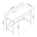 Kirjutuslaud FERDIE 120x48xH88cm, saar/valge Kontorimööbel