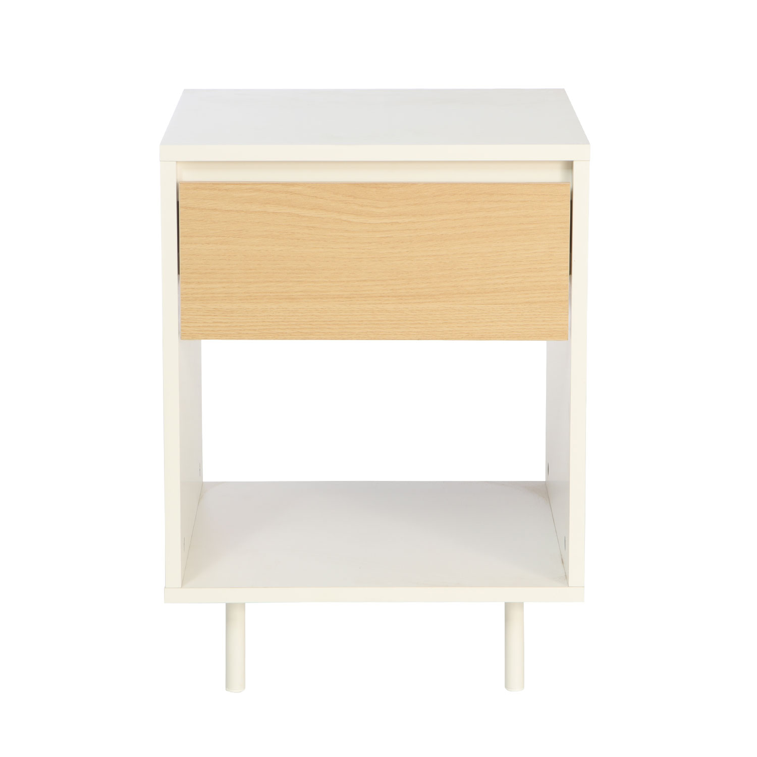 Öökapp / abilaud HERTA 40x40xH54cm, valge/hele puit Magamistuba Öökapp / abilaud HERTA 40x40xH54cm, valge/hele puit Magamistuba