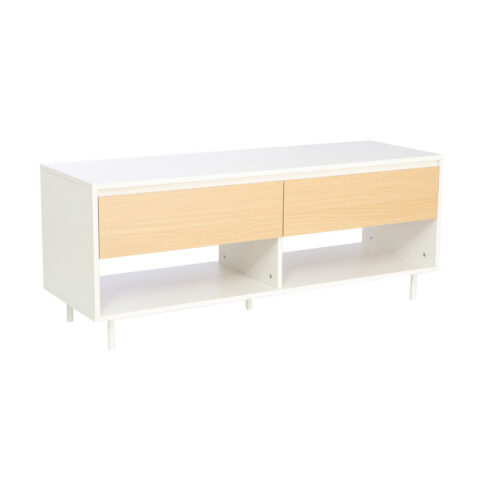 TV laud HERTA 120x40xH48cm, valge/hele puit Elutoamööbel