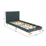 Voodi JUNO 90x200cm, hall Magamistuba