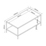 Diivanilaud HEDVIG 100x50xH40cm, saar/must Diivanilauad ja abilauad Diivanilauad ja abilauad