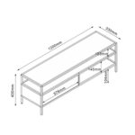 TV laud HEDVIG 120x33xH40cm, saar/must Elutoamööbel H01-800 TV-alused