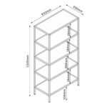 Riiul HEDVIG 63x33xH124cm, saar/must Elutoamööbel H01-700 Kapid
