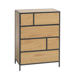 Kummut HEDVIG 70x40xH95cm, saar/must Elutoamööbel H01-700 Kapid