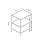 Abilaud/öökapp HEDVIG 40x40xH59cm, saar/must Elutoamööbel H03-700 Öökapid