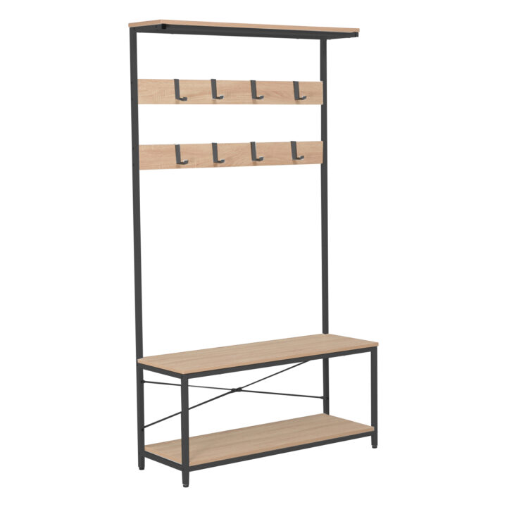 Esikuriiul HEDVIG 100x36xH180cm, saar/must Elutoamööbel Esikumööbel