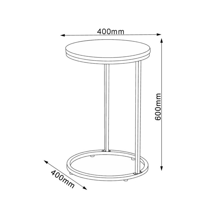 Abilaud HEDVIG D40xH60cm, saar/must Diivanilauad ja abilauad Diivanilauad ja abilauad