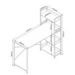 Kirjutuslaud STUDY 120x51xH120cm, tamm/pruun Elutoamööbel Kirjutuslauad