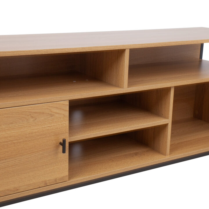 TV laud STUDY 150x40xH54cm, tamm/must Elutoamööbel H01-800 TV-alused
