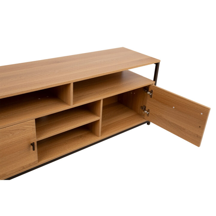 TV laud STUDY 150x40xH54cm, tamm/must Elutoamööbel H01-800 TV-alused