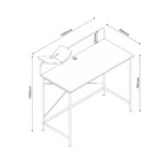 Kirjutuslaud HEDVIG 100×49,5xH102cm, saar/must Kirjutuslauad KAUP