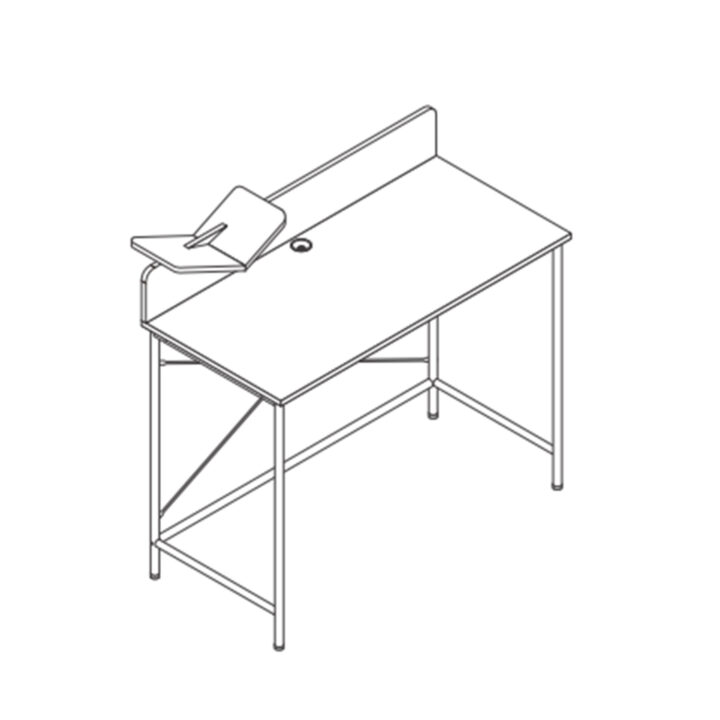 Kirjutuslaud HEDVIG 100×49,5xH102cm, saar/must Kirjutuslauad KAUP