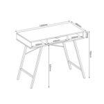 Kirjutuslaud STUDY 120x48xH76cm, tamm/pruun Kirjutuslauad KAUP