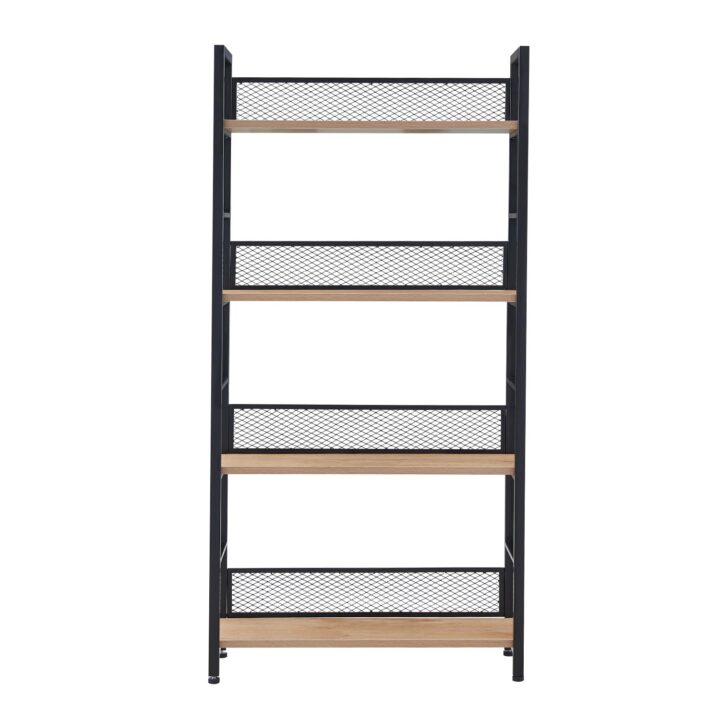 Riiul HECTOR 60x28xH121cm, saar/must Elutoamööbel Kapid, kummutid ja riiulid
