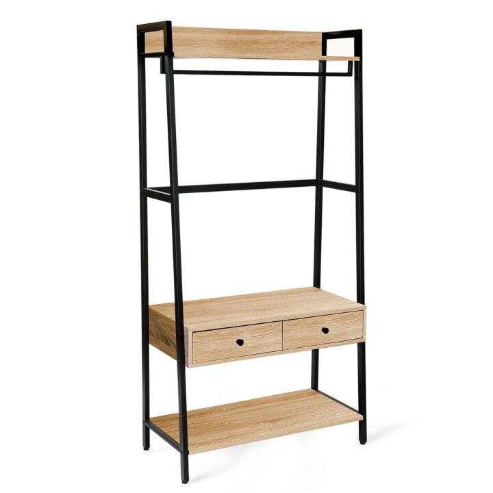 Esikuriiul LAVINIA 84x40xH169cm, saar/must Esik ja Garderoob Esikumööbel