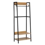 Esikuriiul LAVINIA 64x40xH169cm, saar/must Esik ja Garderoob Esikumööbel